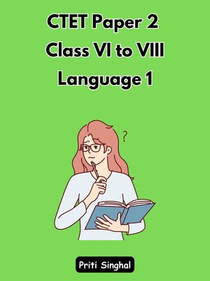 cover image of CTET Paper 2 Class VI to VIII Language 1